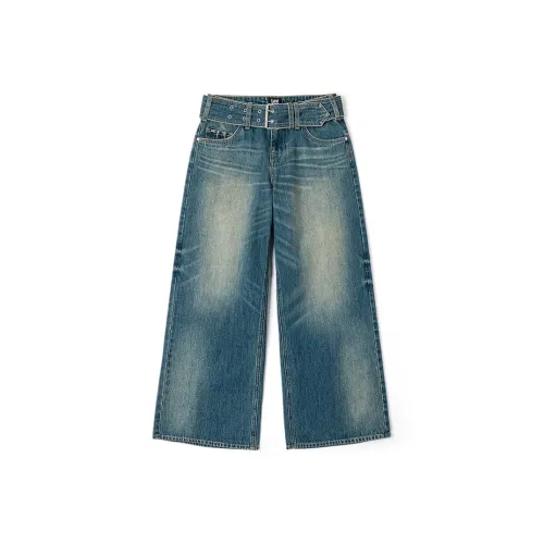 Lee совместный бренд SS25 Джинсы Женские Винтаж Синий