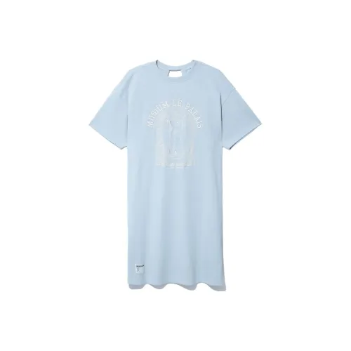 MUSIUM DIV Женские Платья с Коротким Рукавом