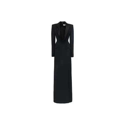 Alexander McQueen Black Женские Длинные Рукава Платья