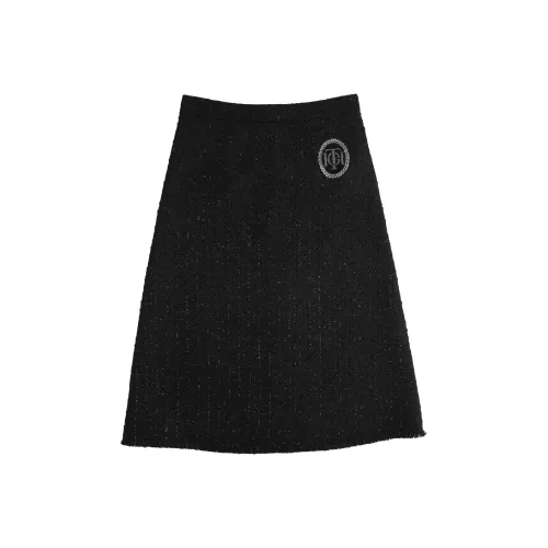 TCH SS24 KNIT Длинная Юбка Женская Черная