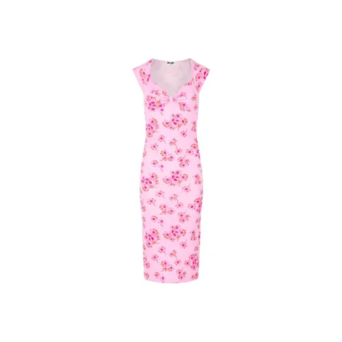 Rouje LALY Платье Короткое с Длинными Рукавами Женское Розовое