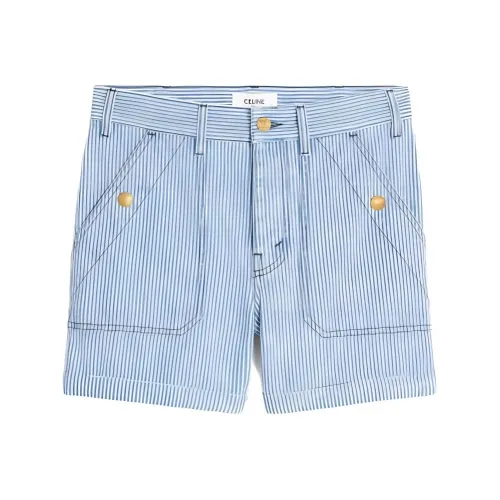 CELINE Промытые Женские Повседневные Шорты