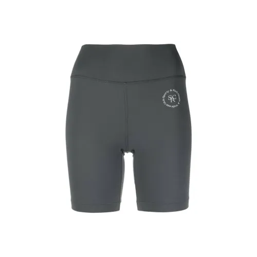 SPORTY & RICH Темно-серые Женские Повседневные шорты