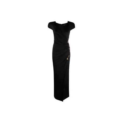 VERSACE Черные Женские Платья с Коротким Рукавом