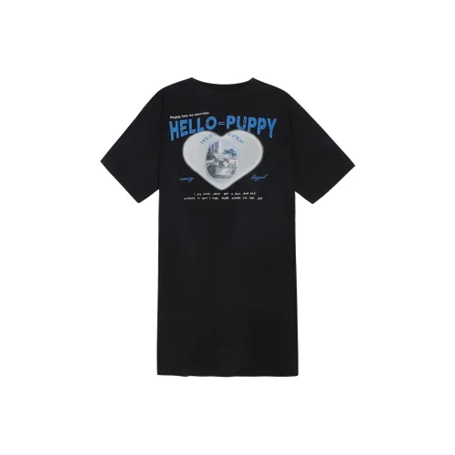 XINBANGBANG Короткий рукав Платье Женское Черное