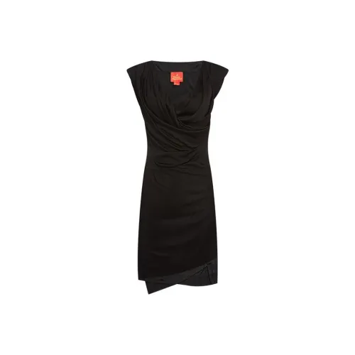 Vivienne Westwood Black Женские Короткие Платья с Рукавами
