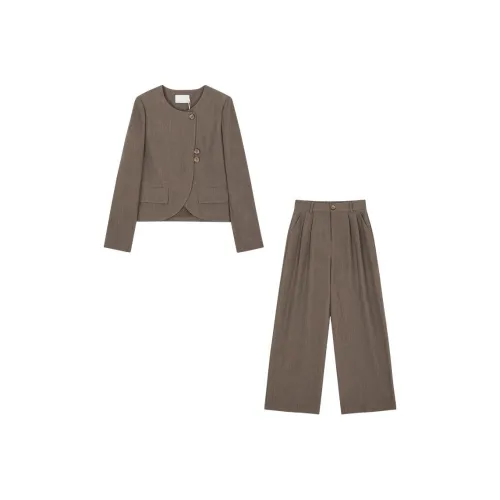 IHIMI Бизнес-костюм женский открытая страна коричневый