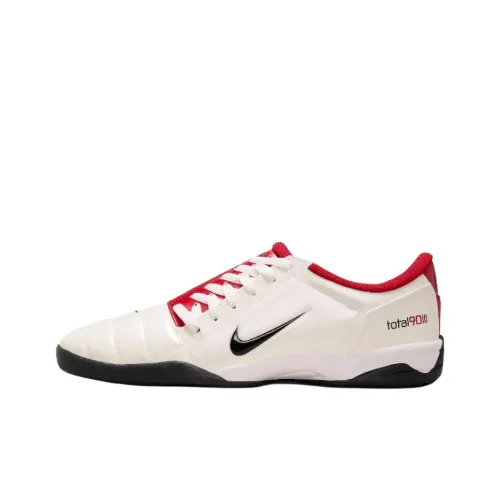 Nike Total 90 IIl Slip-resistant Abrasion-resistant Football Cleats Unisex White Red Найк Total 90 IIl Противоскользящие Устойчивые к истиранию Футбольные бутсы Унисекс Белый Красный