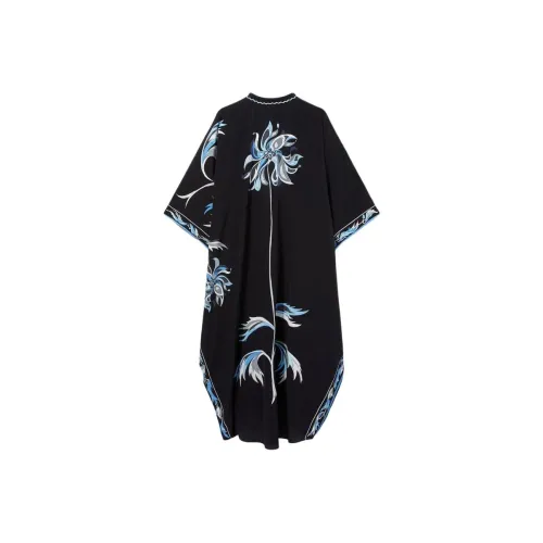 EMILIO PUCCI Длинное платье с длинными рукавами женское черное