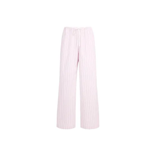 Skims PALE Розовый pencil Stripe/Светло-розовый pencil Полосы Женские Повседневные брюки