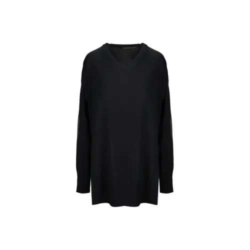 VERSACE SS20 Длинное платье с длинными рукавами женское черное