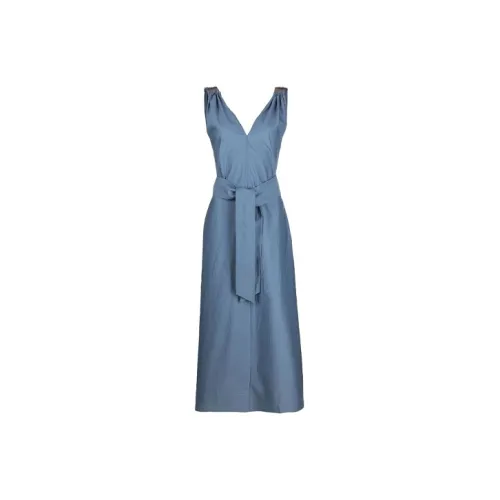 BRUNELLO CUCINELLI Blue Женские Платья без рукавов