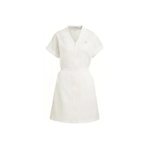 Adidas Originals Короткий рукав Платье Женское Белое