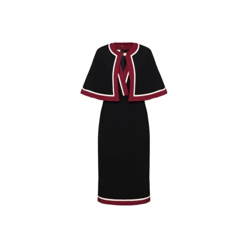 GUCCI Короткий рукав Платье Женское Черное