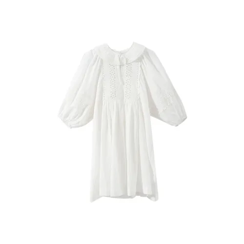 YUMOMO STAR Короткий рукав Платье Женское Первая любовь Белый