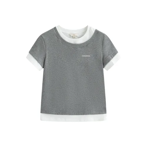 AYILIAN Оболочка Серый Женские Футболки