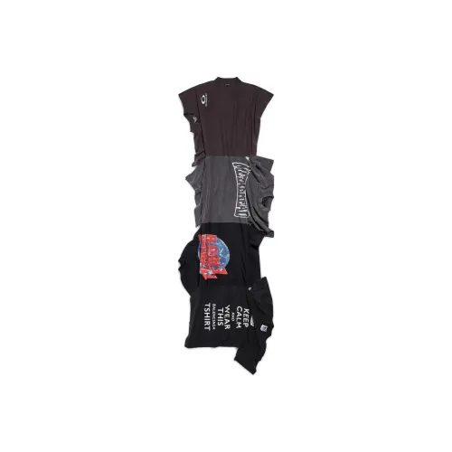 Balenciaga FW24 Короткий рукав Платье стандартный крой женский черный