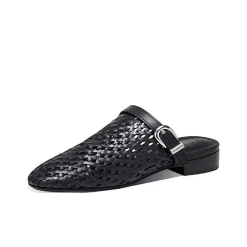 JESSICA SOPHIA Резиновая подошва металл вырезанные ткани вязаные устойчивые к истиранию домашние тапочки женские