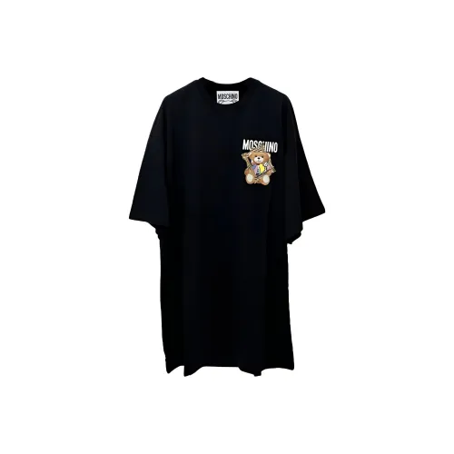 MOSCHINO Черное Женское Короткое Платье с Рукавами