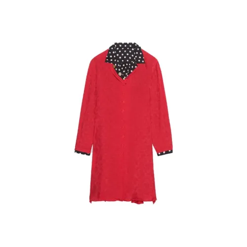 Balenciaga FW21 Длинное платье с длинными рукавами женское черное