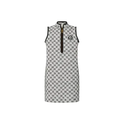 LOUIS VUITTON Новые ежеквартальные продукты LV Серые женские платья без рукавов