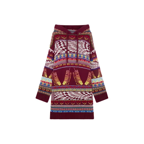 STELLA MCCARTNEY Red Женские Длинные Платья с Рукавами