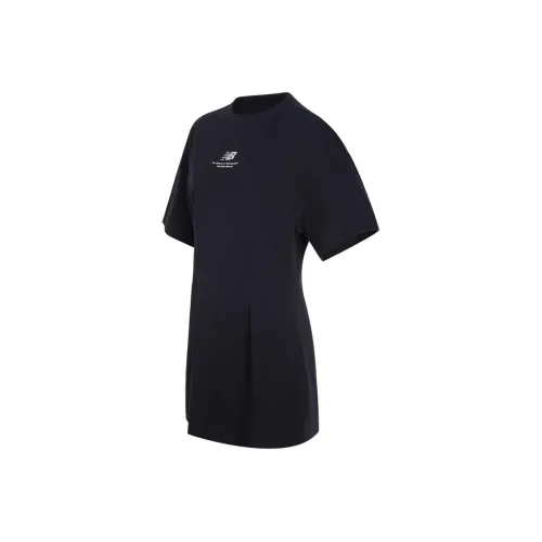 New Balance Black Женские Короткие Платья с Рукавами