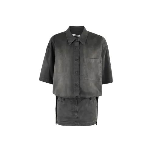 Alexander Wang Короткий рукав Платье Женское Серое