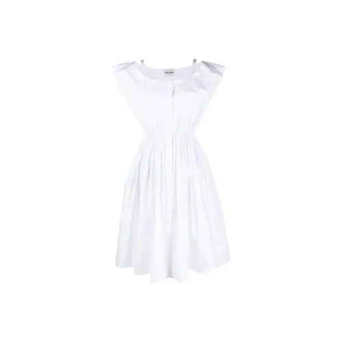 MIU MIU SS23 Без рукавов Платье Женское Белое