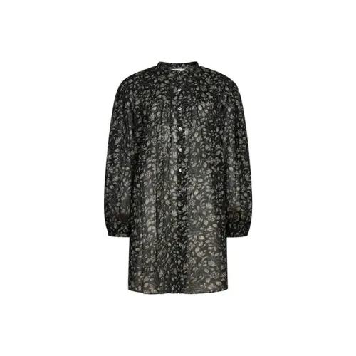 ISABEL MARANT Черное Женское Длинное Платье с Рукавами