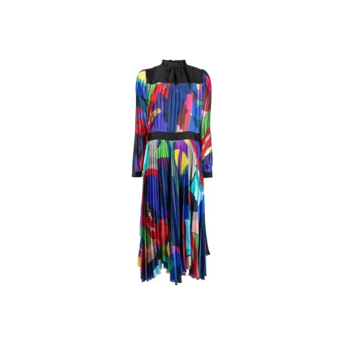 Sacai Многоцветные Женские Длинные Платья с Рукавами