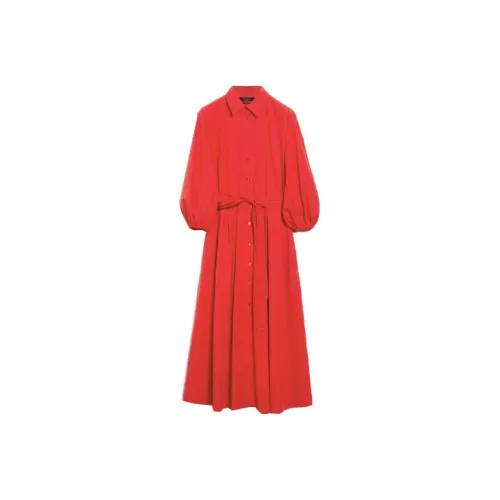 WEEKEND MaxMara Red Женские Короткие Платья с Рукавами