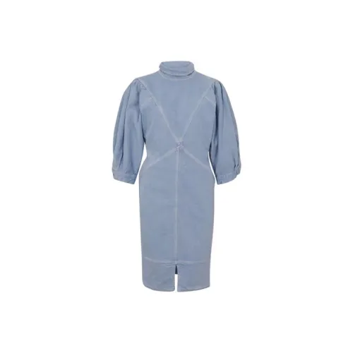 ISABEL MARANT Blue Женские Короткие Платья с Рукавами
