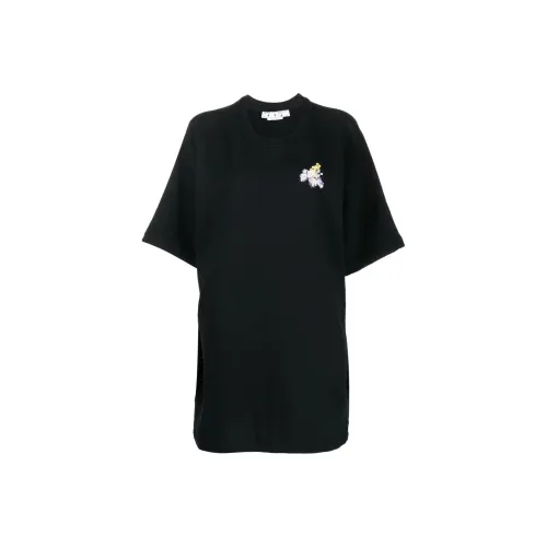 Off Белый FW22 Черный Женские Короткие Платья с Рукавами