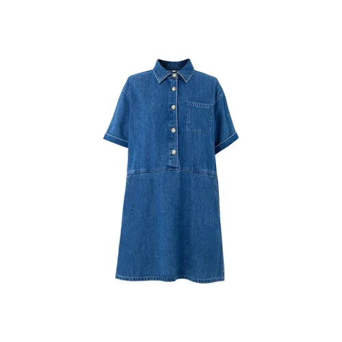 SOON FLOWER Короткий рукав Платье Женское