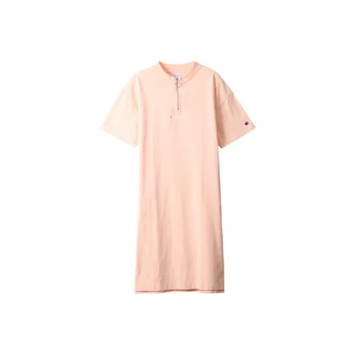 Champion Свитшот Платье Японская версия Светло-розовый