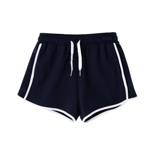 SOON FLOWER Повседневные шорты Женские Темно-синий