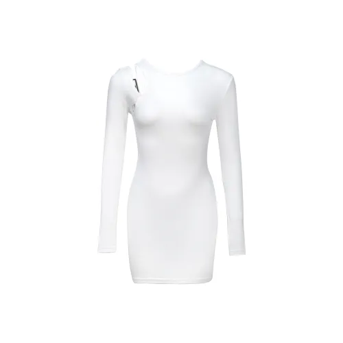 ANN ANDELMAN Длинное платье с длинными рукавами женское белое