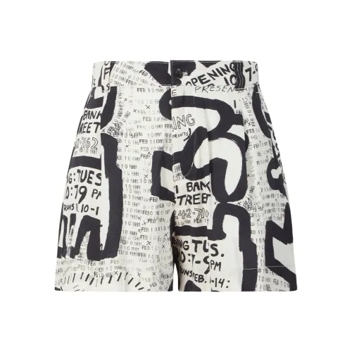 Tommy Hilfiger Tommy Jeans X Keith Haring Co Branded Series Темно-синий с Белым Принт 0GD Женские Повседневные шорты
