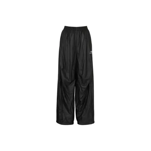 Balenciaga Кожаные Штаны Свободный крой Женские Черные