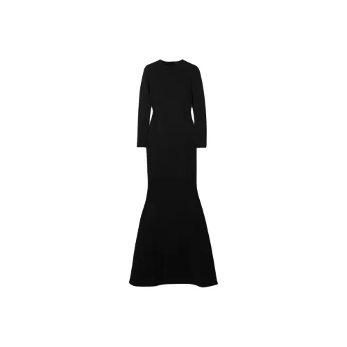 BALENCIAGA Черное Женское Длинное Платье с Рукавами