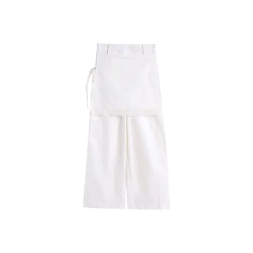 SNZX Повседневные брюки Женские Белые