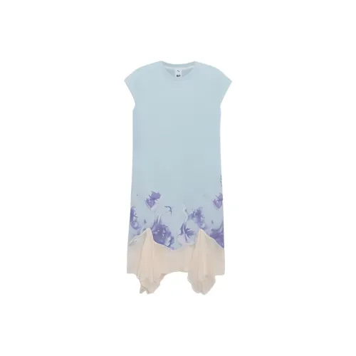 PUMA x COLLINA STRADA SS24 Короткий рукав Платье Женское Синее