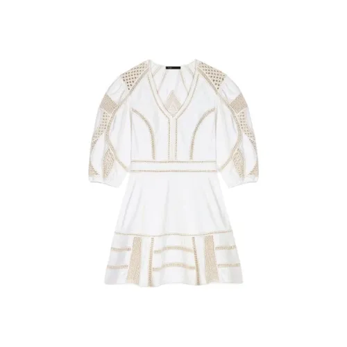 Maje Короткий рукав Платье Женское Светлый Умбра