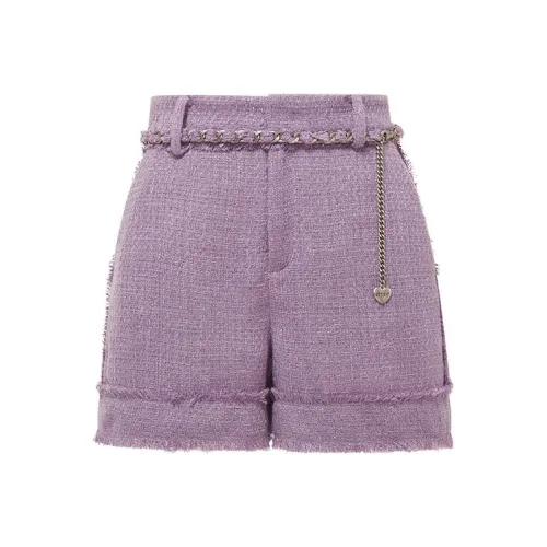 d'zzit SS23 Повседневные шорты Женские Фиолетовые