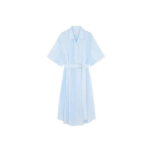 Maison Kitsune Blue Женские Короткие Платья с Рукавами