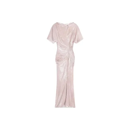 DRIES VAN NOTEN FW24 Короткий рукав Платье Женское Розовое