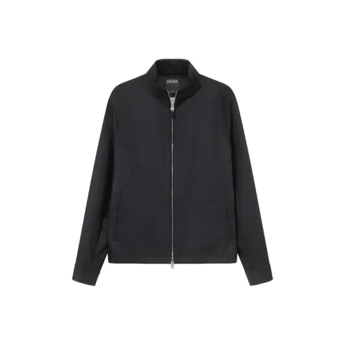 Ermenegildo Zegna Мужские куртки морского синего цвета
