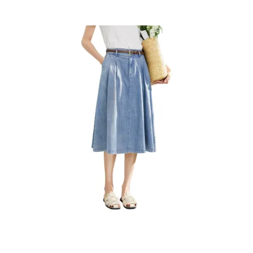 Фрагмент Denim Long Skirt Women's Blue