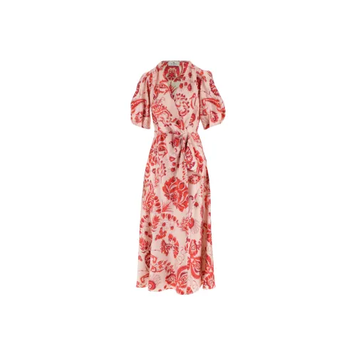 ETRO Red Женские Короткие Платья с Рукавами